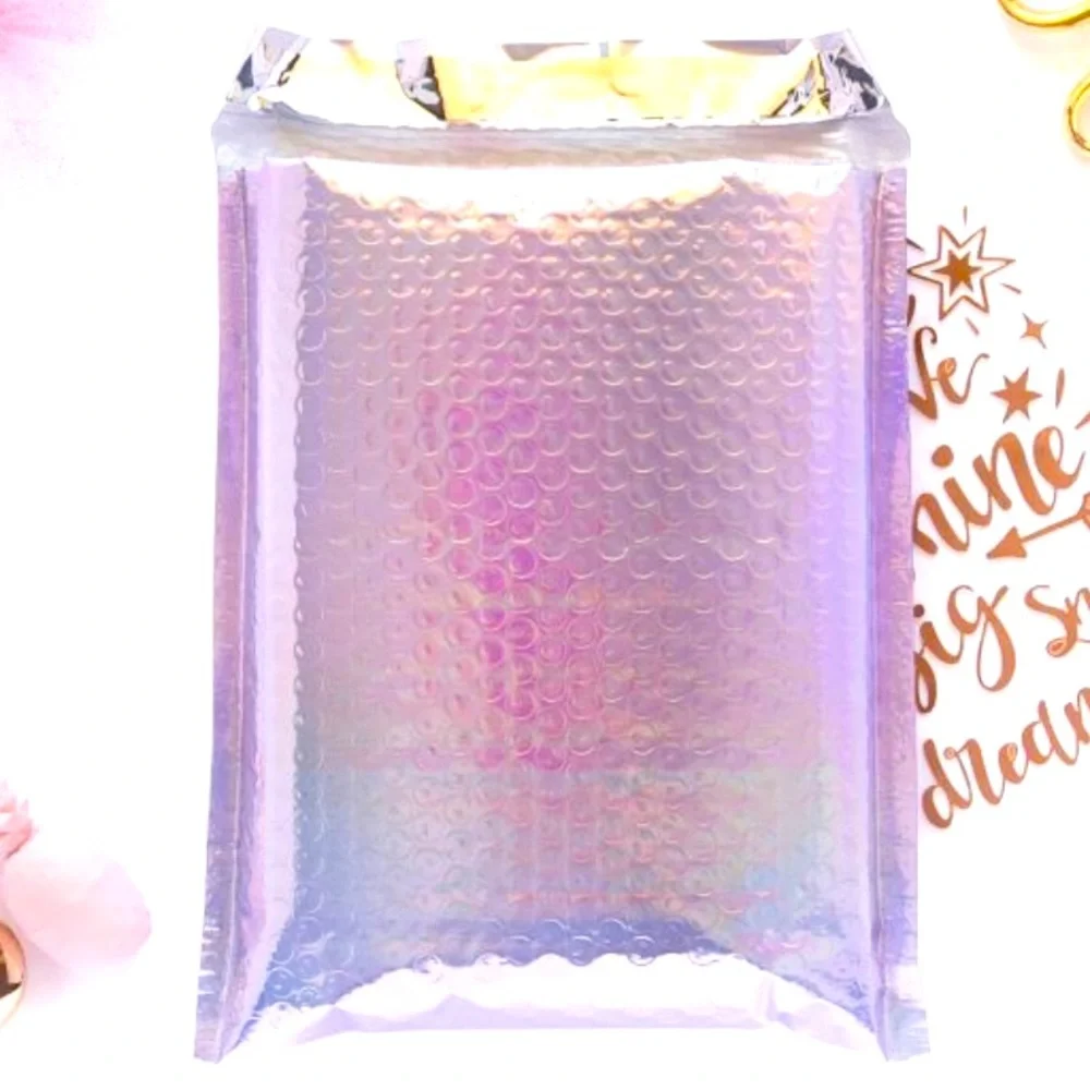 💜10 pack Bubble Envelope 6 x 9 inch- Lavender Holographic